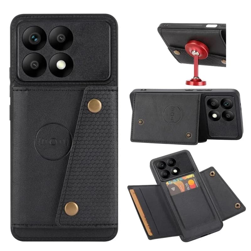 Custodia Portafoglio per POCO X7 F7 M8 F8 Ultra F6 X6 M6 F5 F3 M5s C75 C65 X3 NFC F4 X4 GT M3 M4 X5 Pro con Chiusura Magnetica