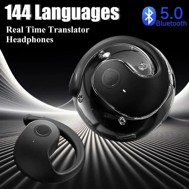 Traduttore AI FonesBluetooth Auricolari Traduttori in tempo reale Cuffie 144 lingue Traduttore vocale Auricolare Bluetooth wireless