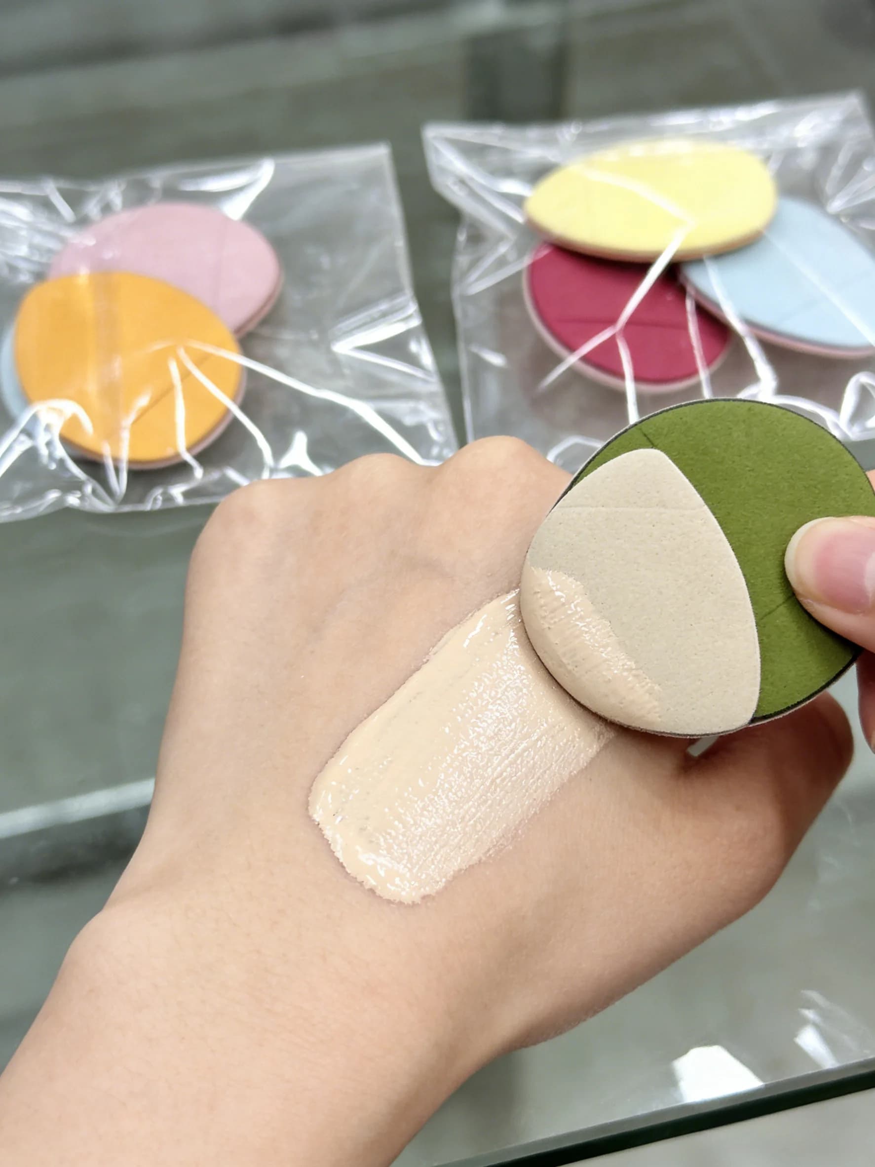 Set di 3 Spugnette per Trucco, Applicatori per Fondotinta, Accessori per Makeup Femminile