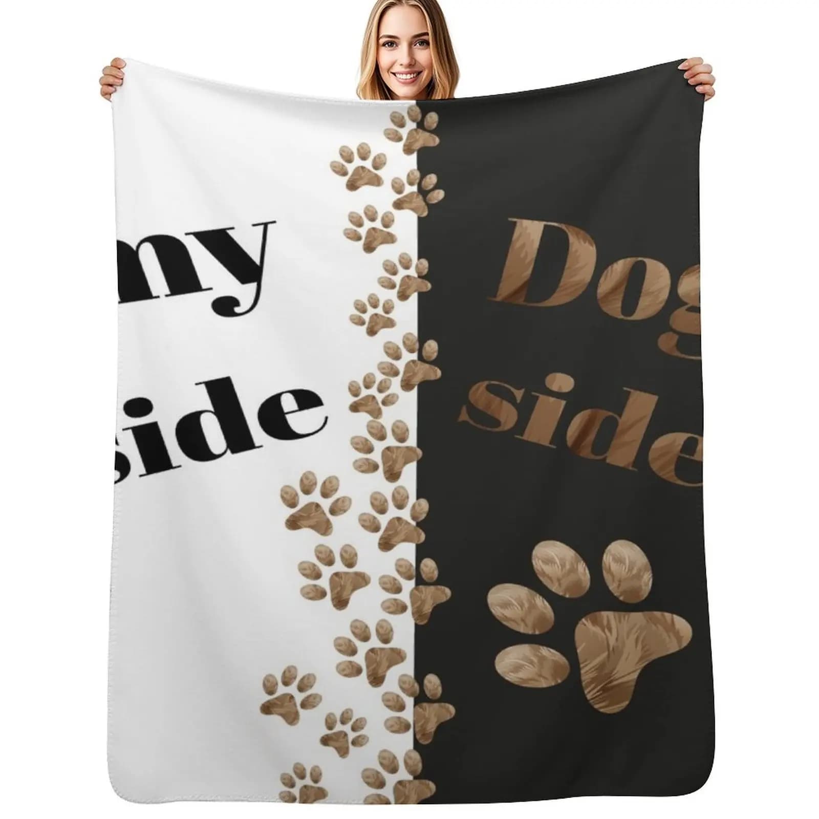My side Dog side blankets and pillows Throw Blanket Single Plaid on the sofa heavy to sleep Sofas Hairy Loose Blankets