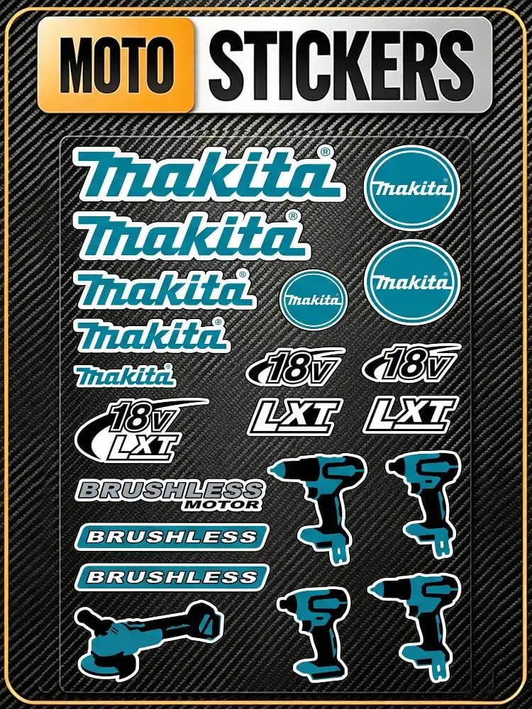 Adesivi Riflettenti Impermeabili di Lunga Durata MAKITA, per Nascondere Graffi, Adatti per Moto, Auto, Casco, Frigorifero