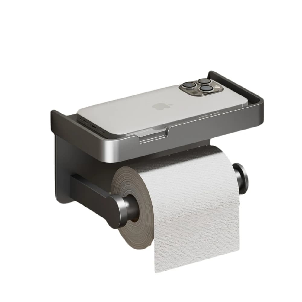Porta carta igienica portatile in alluminio Portaoggetti per telefono Porta asciugamani da cucina Bottiglie Portarotolo da parete Prodotti per il bagno