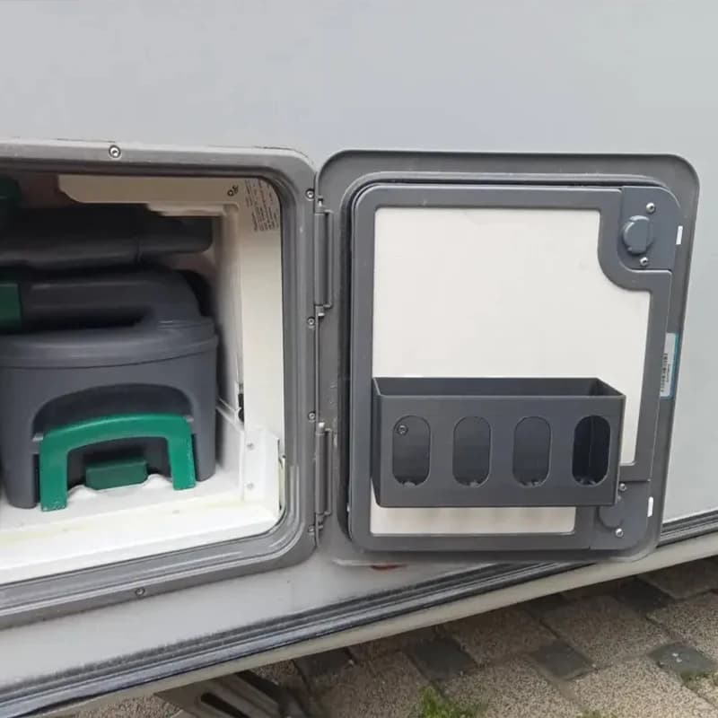 Scatola portaoggetti per porta camper in ABS nera, adatta per organizer sedile WC Thetford, camper, furgoni, serbatoi di scarico, scatola portaoggetti per porta camper