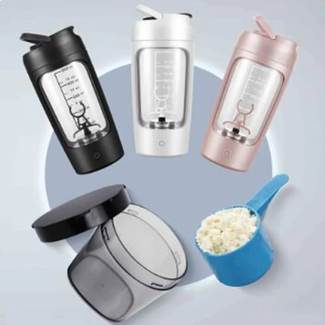 Bottiglia elettrica per shaker proteico Tazza frullatore ricaricabile portatile da 1200 mAh Tazza automatica con agitazione automatica Tazze di miscelazione da 650 ml per Fitne
