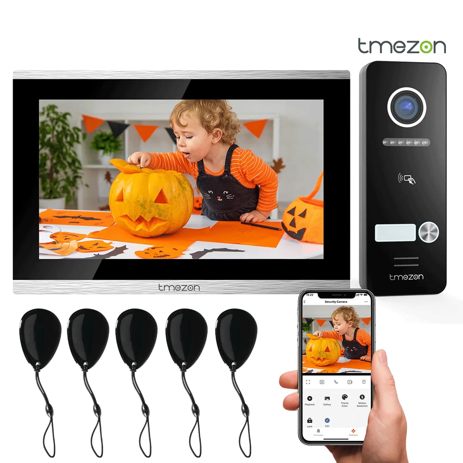 Campanello video Wifi touch screen da 10 pollici 1080P per la casa, kit videocitofono domestico Smart TUYA Rceord ID Unlcok connessione a 4 fili