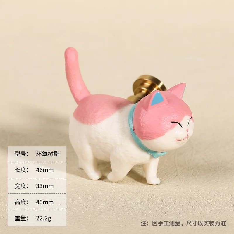 20 pezzi in resina per gatti cartoni animati maniglie per porte foro singolo maniglie per cassetti animali carini ganci appesi manopole ferramenta per mobili