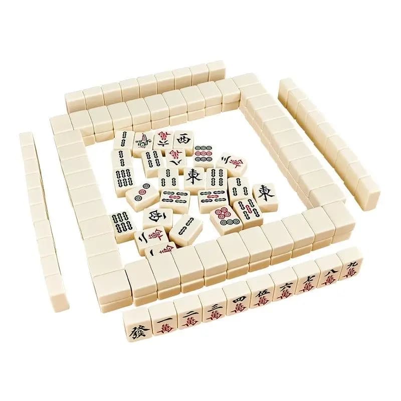 Mahjong di prima classe per la casa, piastrelle di mahjong medie e grandi, imitazione colore giada dente giallo 36 40 42MM