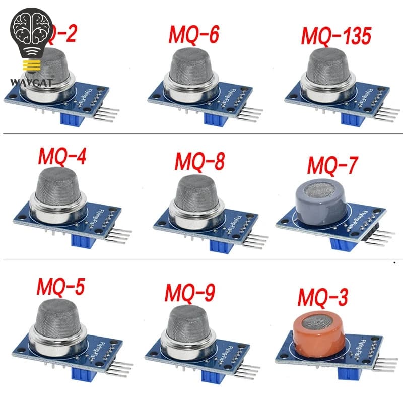 MQ-2 MQ-3 MQ-4 MQ-5 MQ-6 MQ-7 MQ-8 MQ-9 MQ-135 rilevamento fumo metano modulo sensore Gas liquefatto per Arduino Starter Kit fai da te
