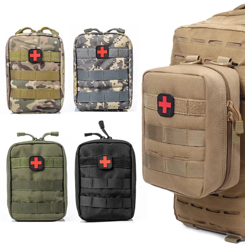 Kit di Pronto Soccorso Tattico Portatile, Borsa Medica per Escursionismo, Viaggi, Emergenze Domestiche, Strumenti di Sopravvivenza, Custodia EDC