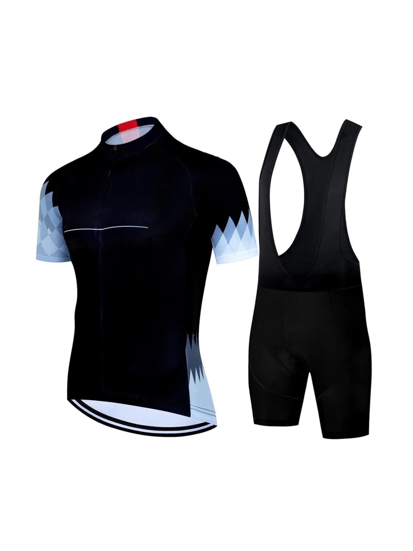 Men's Short Sleeve Cycling Knitwear Cycling Knitwear Riding Sleeves Clothing Shorts With Braces