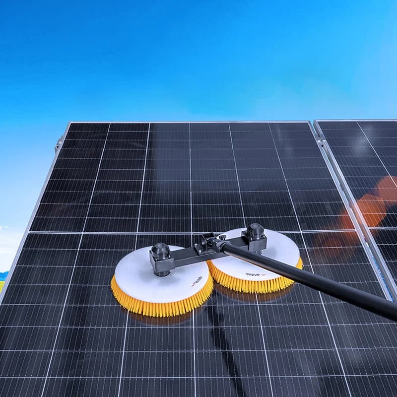 Spazzola Rotante Elettrica a Doppio Disco da 7,5 Metri per Pulizia Pannelli Solari Fotovoltaici