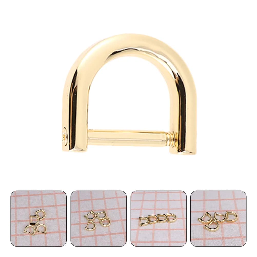 10 Pezzi Anelli a D in Lega di Zinco, Clip di Ricambio per Cinghie di Borse, Zaini, Pochette, Mini Borse, Accessori Fai-da-Te