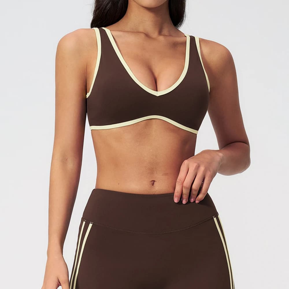 Reggiseno sportivo da donna traspirante anti-sudore per yoga, fitness, antiurto, crop top push-up per palestra e allenamento