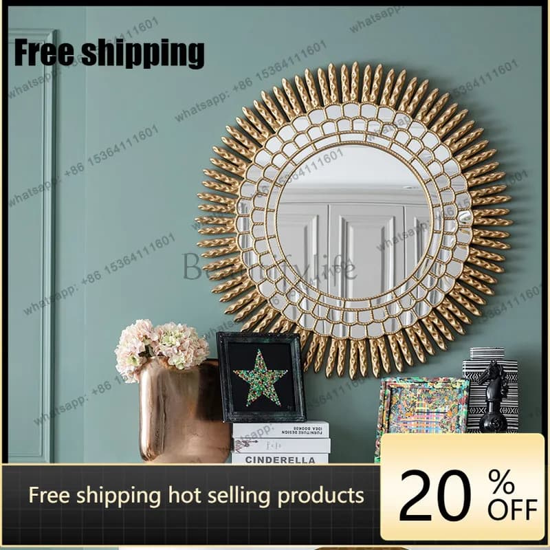 Customizable French Decorative Mirror European Living Room Background Wall Wall Hanging Sunglasses Creative