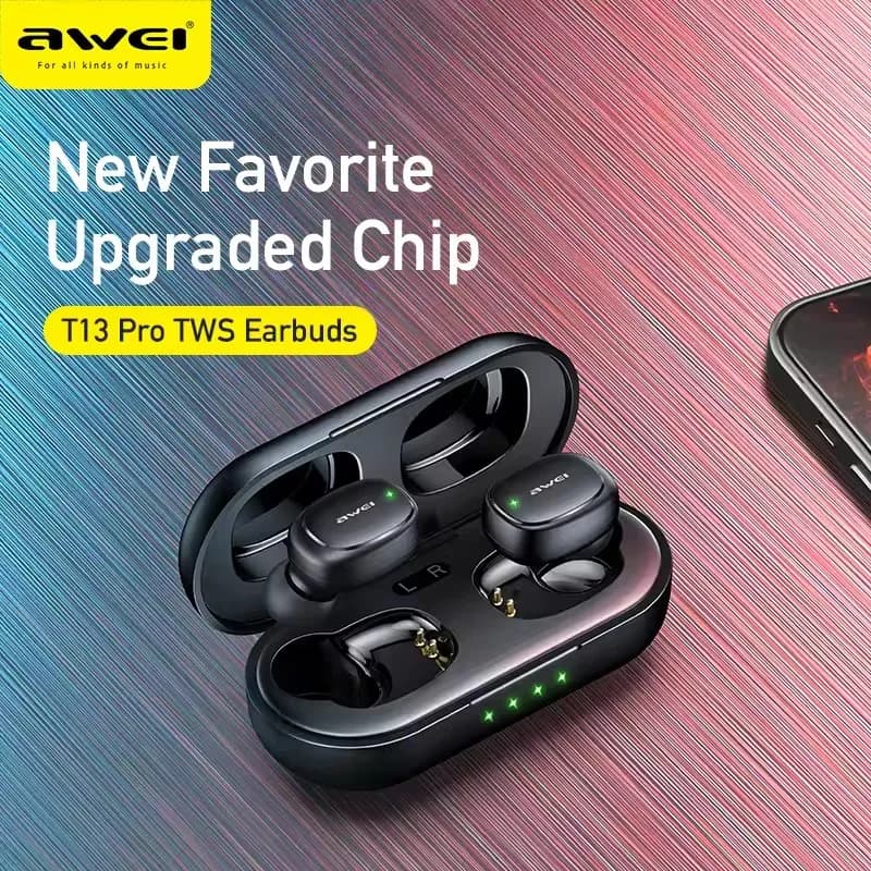Awei T13 Pro Bluetooth 5.3 Headset Wireless Bluetooth Headphones In-ear TWS headphones with microphone HiFi stereo gaming heads