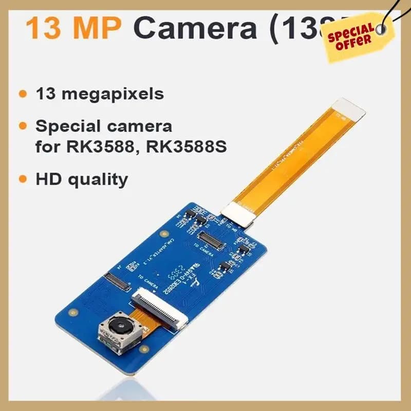 Camera module from 13 MP 13850 Webcam Focal length 3000 mm, camera from 1300 W Pixel RK3358/3358S for Orange Pi 5/5B/5Plus-WMAN