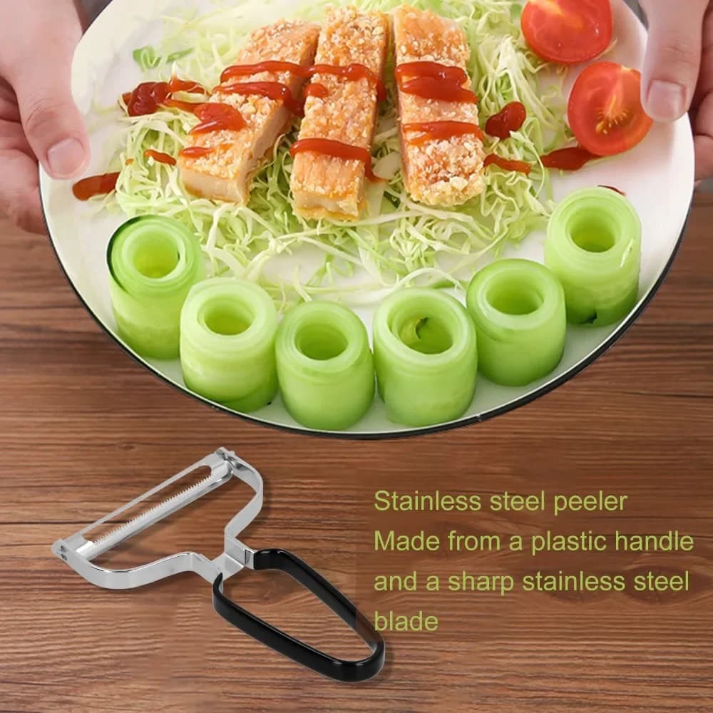 Multifunctional Multifunction Stainless Steel with Larga Mouth, Flexible and Ergonomic, for Cavoli and Verdure, for Domestic Kitchen