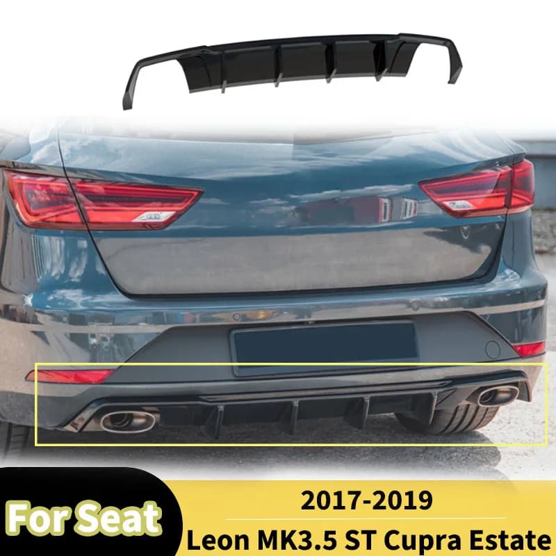 For Seat Leon MK3.5 ST Cupra Estate 2017 2018 2019 Car Rear Bumper Lip Diffuser Accessories Lower Spoiler Guard Board Tuning