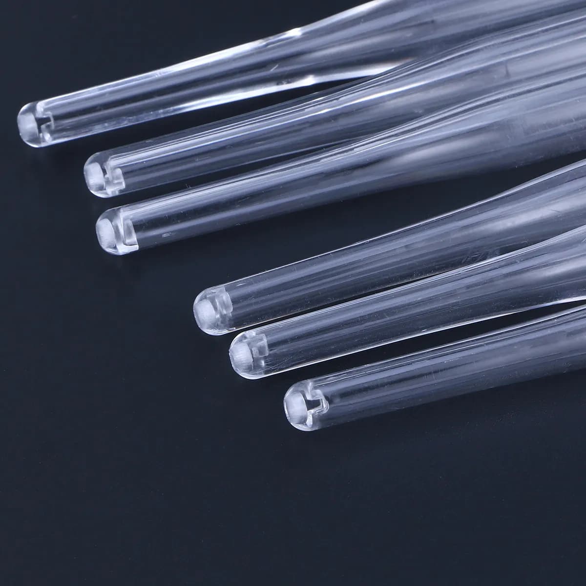 12Pcs Face Mask Brush Set Crystal Clear Long Handle for DIY Facial Masks Serums Peels Skincare Application Professional Home Use