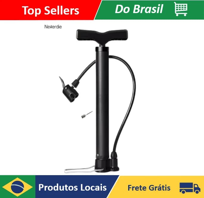 Pompa per gonfiare pneumatici per bici MTB Speed and Ball Bike con 3 ugelli e adattatore - Neverdie Store