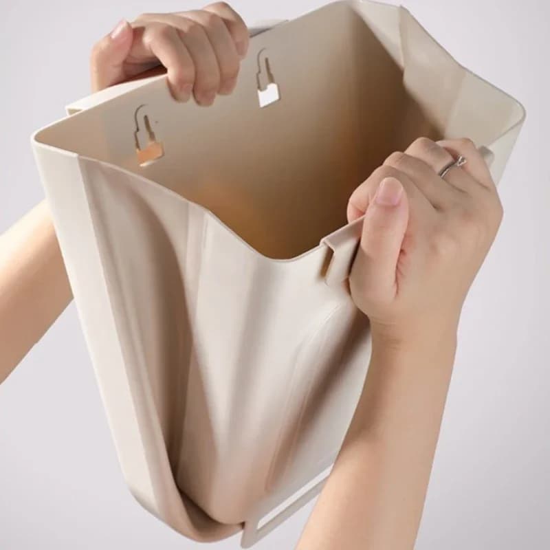 Pattumiera da cucina pieghevole sospesa, bancone da cucina, piccolo contenitore per rifiuti in plastica, cestino per rifiuti a parete, per bagno, camera da letto