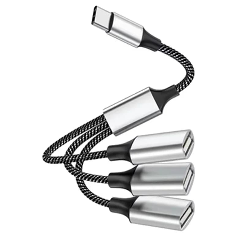 Estensioni hub multi USB Hub tipo C a 4 porte Splitter USB Trasmissione veloce dei dati Adattatore per caricabatterie per telefono per computer portatile MacBook