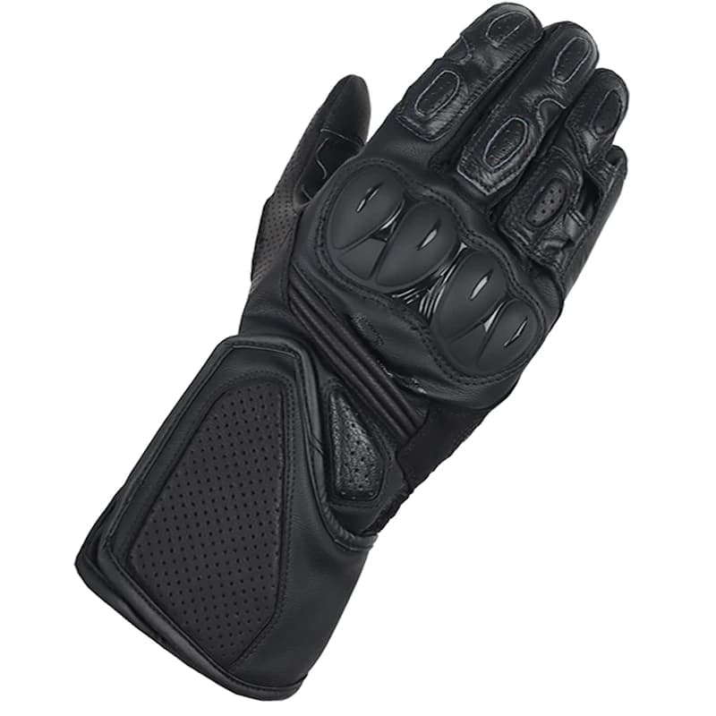 Guanti da Moto in Pelle Neri Two-X Gp Pro Sp-8 V3, Lunghi, da Corsa, con Touch Screen