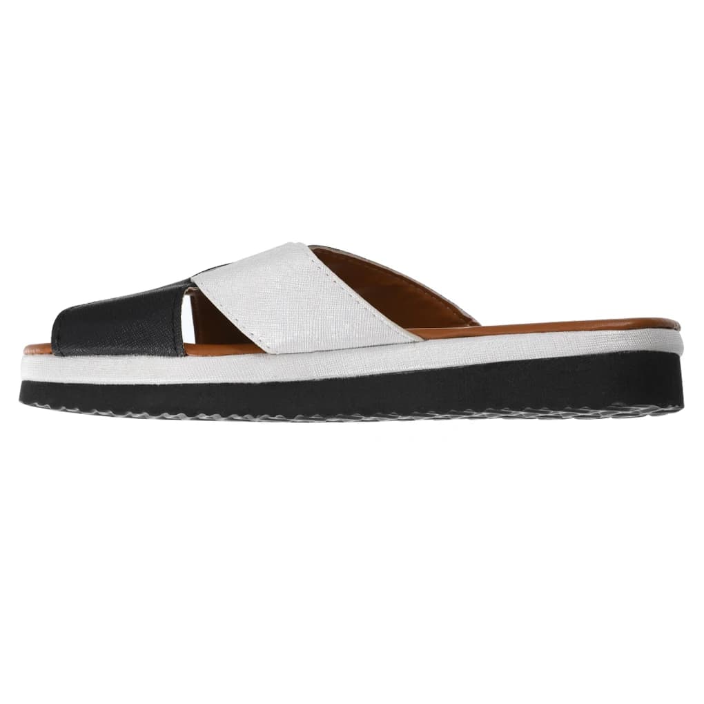 Sandali da donna in pelle PU Sandali estivi casual Infradito antiscivolo con supporto per l'arco plantare Scarpe da vacanza Abbigliamento per i piedi, 42