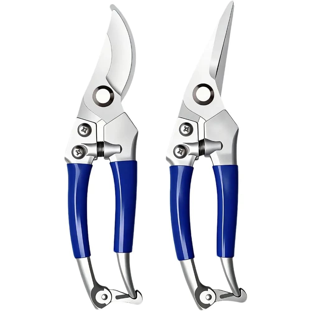 Professional Pruning Shears Set Stainless Steel Garden Shears 2pcs with Ergonomic Hand Pruners for Plant Trimming Flower Arranging