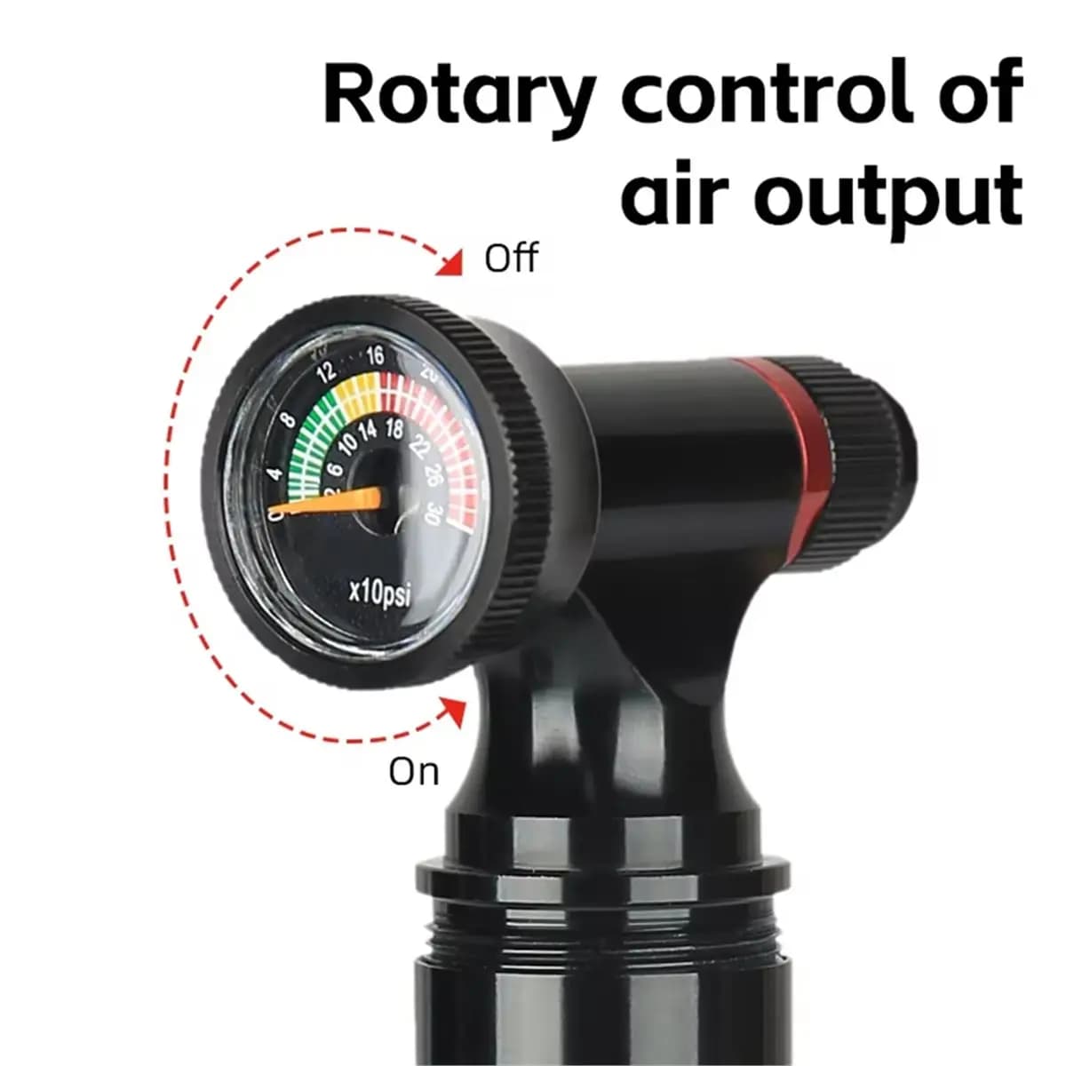 Mini Pompa d'Aria ABSF per Bicicletta 130PSI, Pompa CO2 per MTB e Bici da Strada, Gonfiatore Portatile in Lega di Alluminio, Accessori per Biciclette