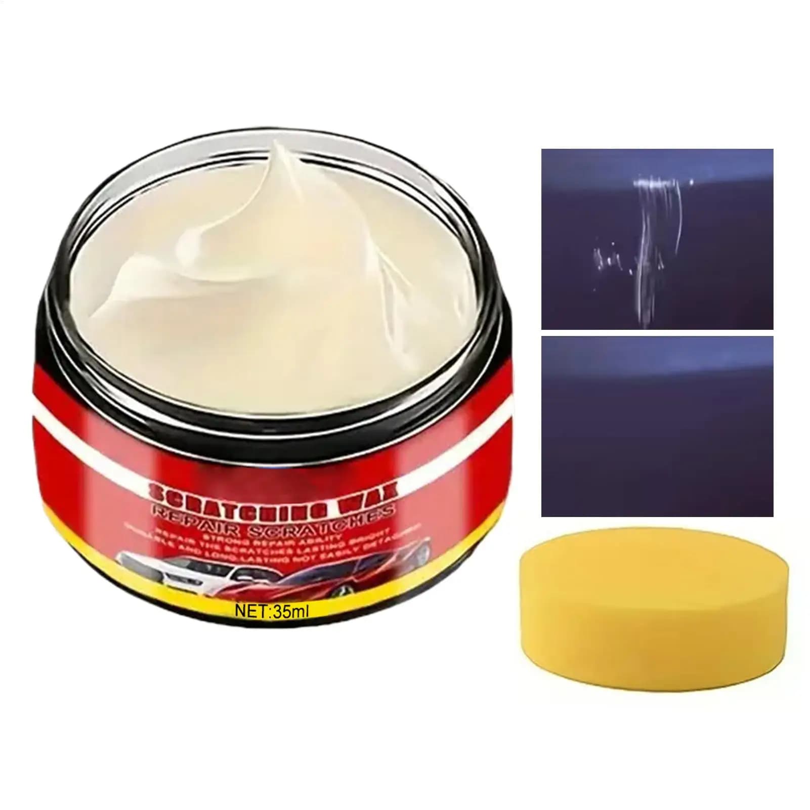 Rimuovi Graffi Auto 35ml, Agente Lucidante per Carrozzeria, Ripristinatore Vernice Auto, Cera Riparatrice Graffi per Veicoli, Camper, Camion, Auto Berlina