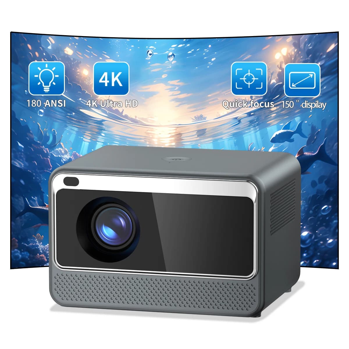 Mini proiettori portatili Full HD LED per esterni Android WIFI Proiettore per schermo a specchio 4K Home Cinema Smart Tv Proiettore per telefono cellulare