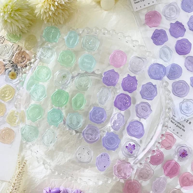 18pcs adesivi per timbri di cera Vintage confezione regalo fai da te busta sigillante Stcikers decorazioni per diario di invito per feste di matrimonio