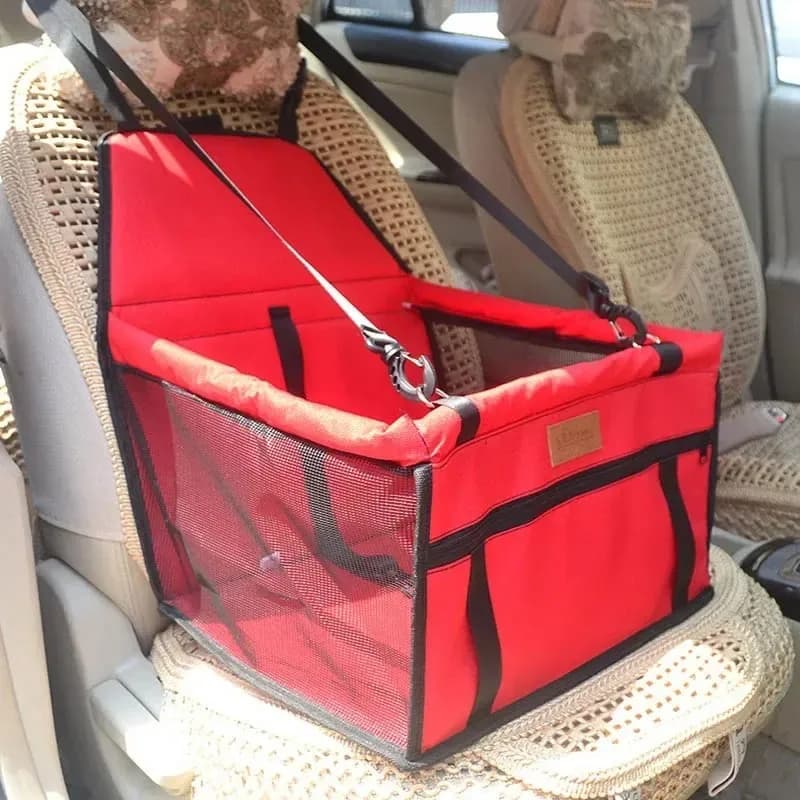 Foldable Travel Bag Portable Pet Carrier Waterproof Nylon Booster Seat Safety Harness Car Front Rear Seat Storage