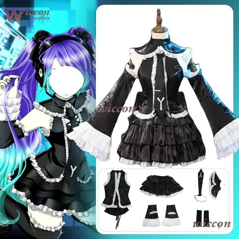 Pronto stock Vestito vocale Progetto di Halloween Sekai Mikuku Progetto DIVA Cosplay Infinito Gotico Lolita Dress Costume Natale