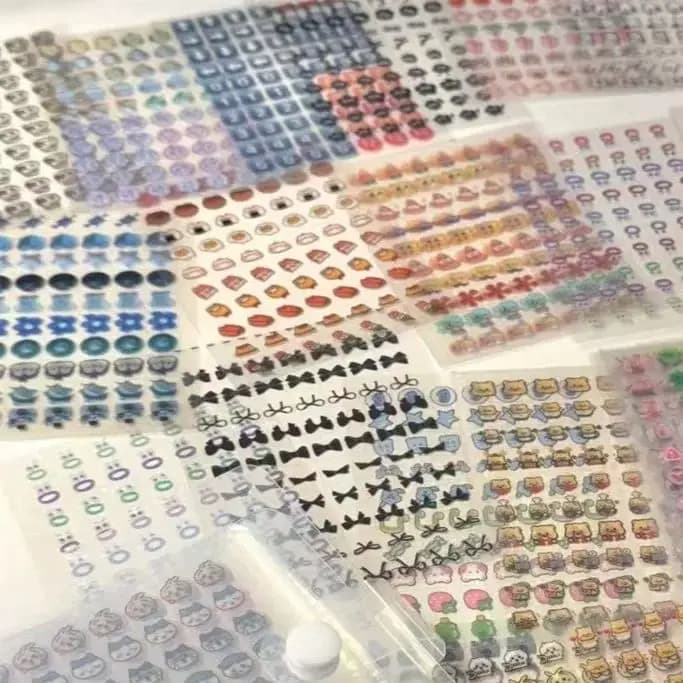 25 Pz 1750 Adesivi MINI Carino cubo emoji Adesivi Trasparenti PET FAI DA TE Scrapbooking Decor Adesivo Telefono Decalcomania Journaling