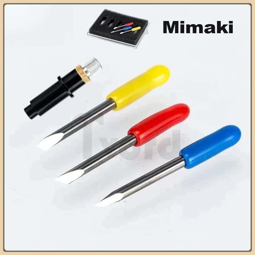 Set di 5 Lame in Carburo per Plotter Mimaki, Angoli 30/45/60 Gradi, per Taglio Vinile