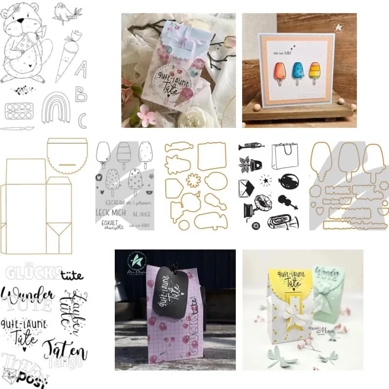 Groundhog Holding a Cute Piping Bag Metal Cutting Dies and Stamp Cut Die Mold Blade Knife Punch Scrapbook Paper Craft Stencils