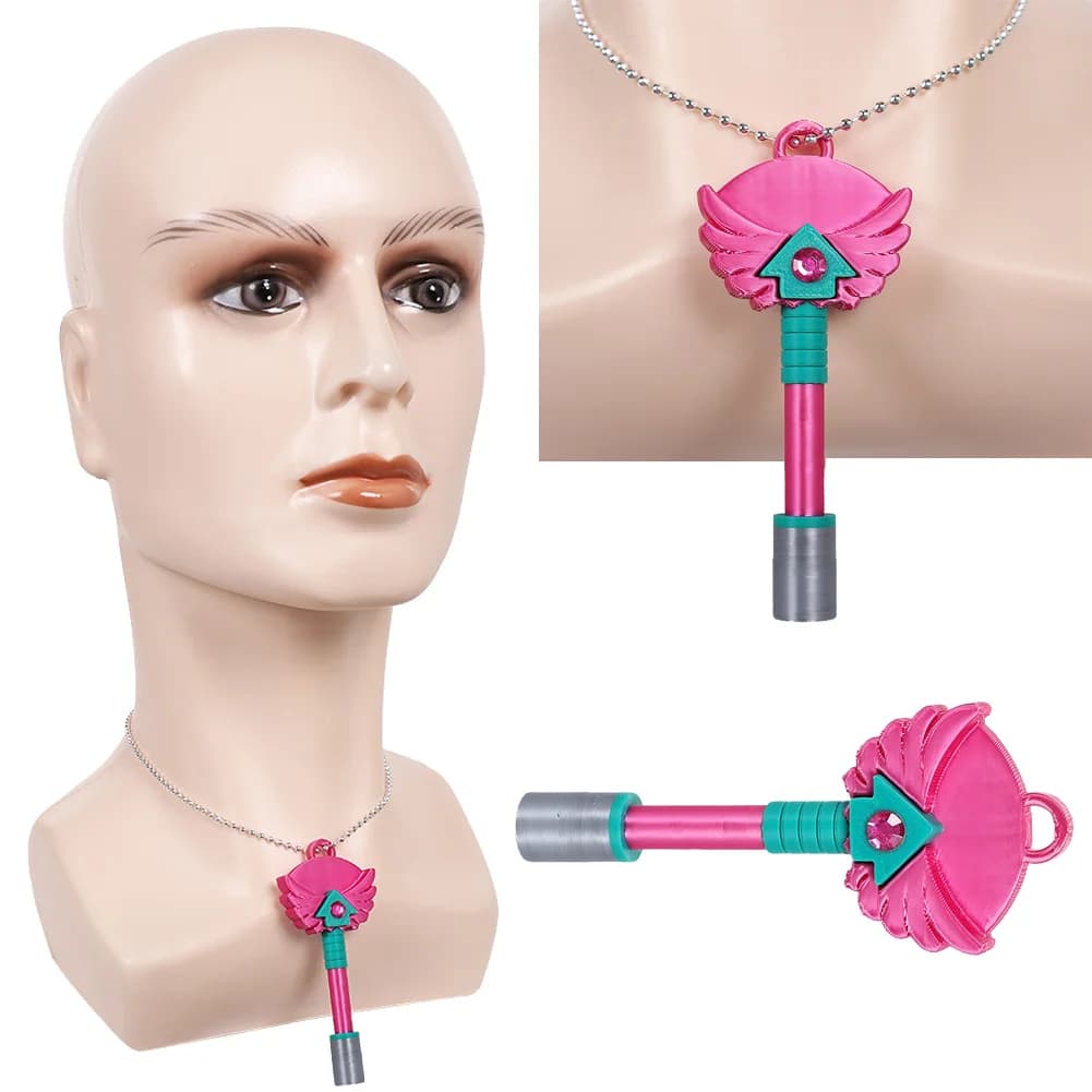 Fancy Dress Calamari SG 3 Players Cosplay Key Necklace For Blue Women 2025 Korea TV Costume Accessories Man Roleplay Props