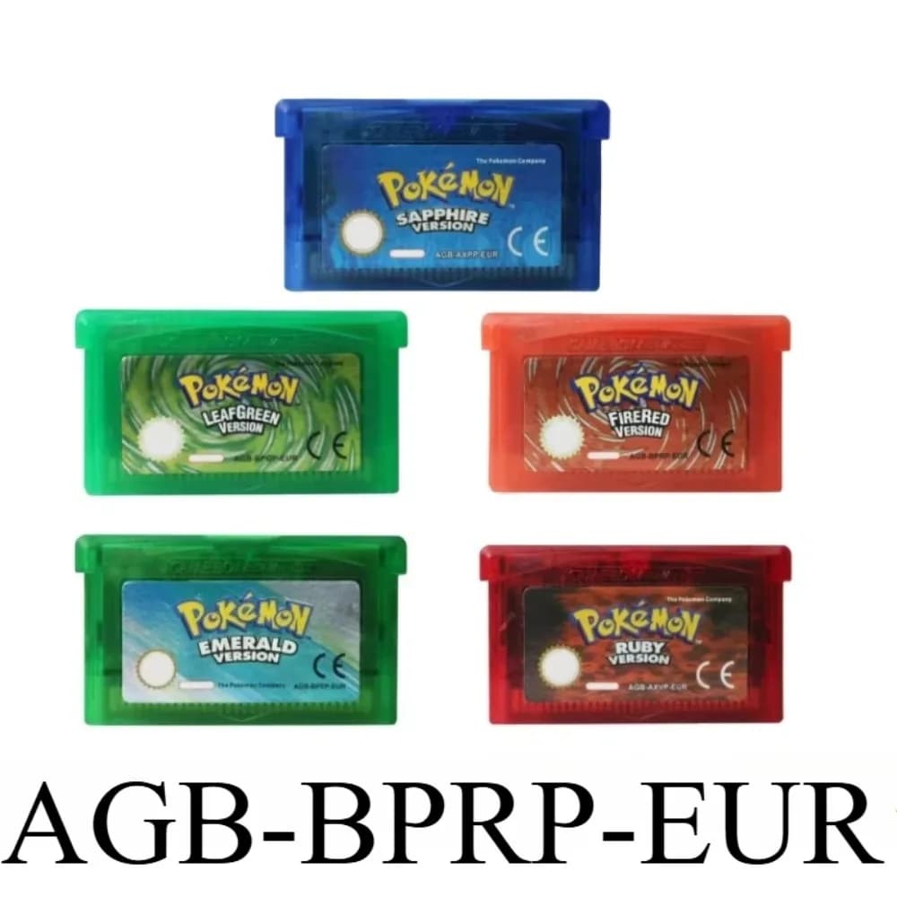 Super divertente inglese spagnolo francese tedesco Pokemon GBA gioco di carte cartuccia per console per videogiochi a 32 bit per DS/NDS/GB carta regalo giocattolo