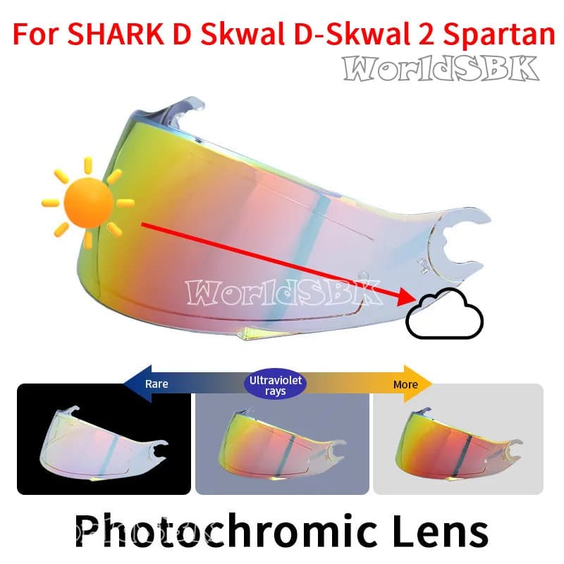 Photochromic Shield Visor Lens D Skwal D-Skwal 2 Spartan Helmet Visor Full Face helmet ,red blue visors goggles Mask for SHARK