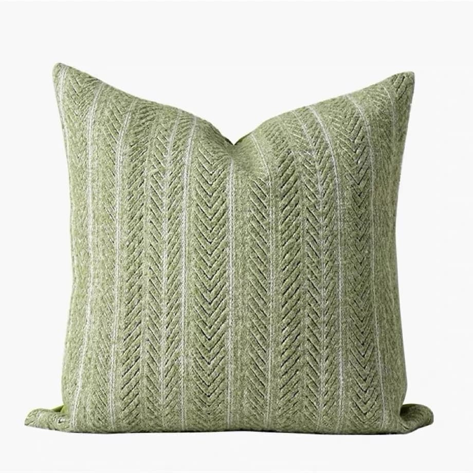 Modern Striped Woven Pillow Case Heavy Wabi-sabi Home Living Room Lounge Sofa Lumbar Cushion Cover 1 Piece Pack