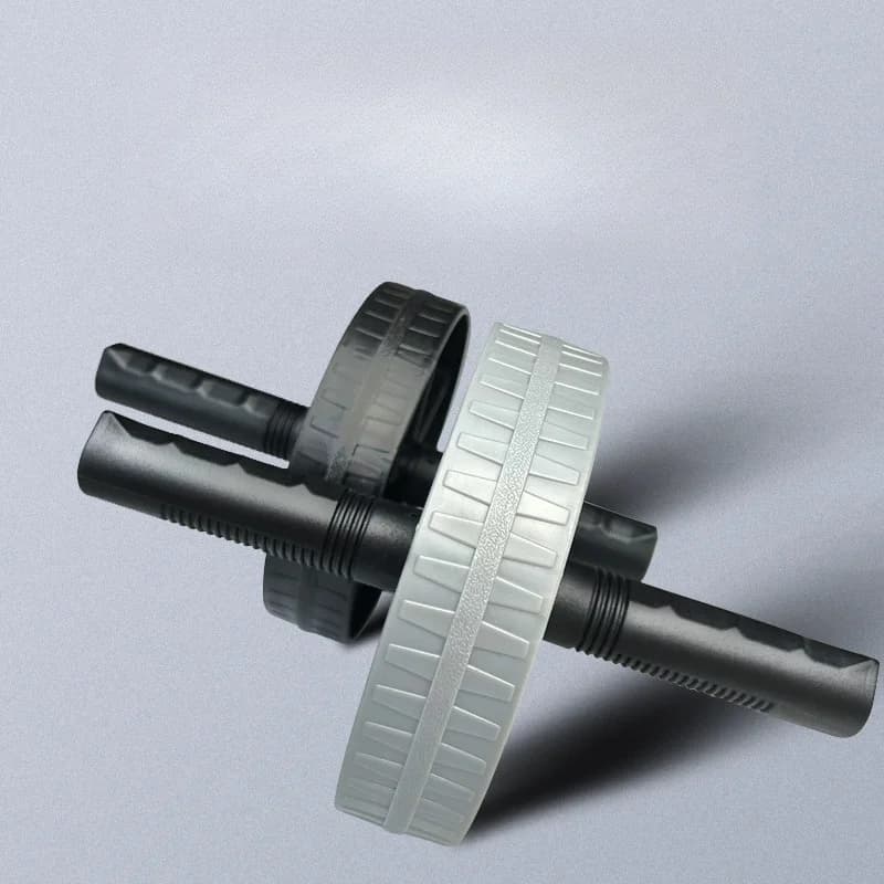 Silent Dual Wheel Abdominal Roller - Made of Pp and Stainless Steel, Suitable for Core Strength Training and Fitness Enthusiasts, Abdominal Muscle Roller, Exercise Equipment