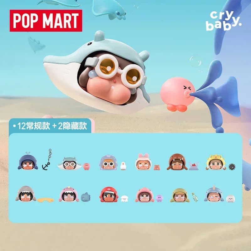 POP MART CRYBABY CRY ME AN OCEAN Series Figure Trendy Mystery Box Anime Action Figure Blind Random Box Toys Model Ornament Dolls