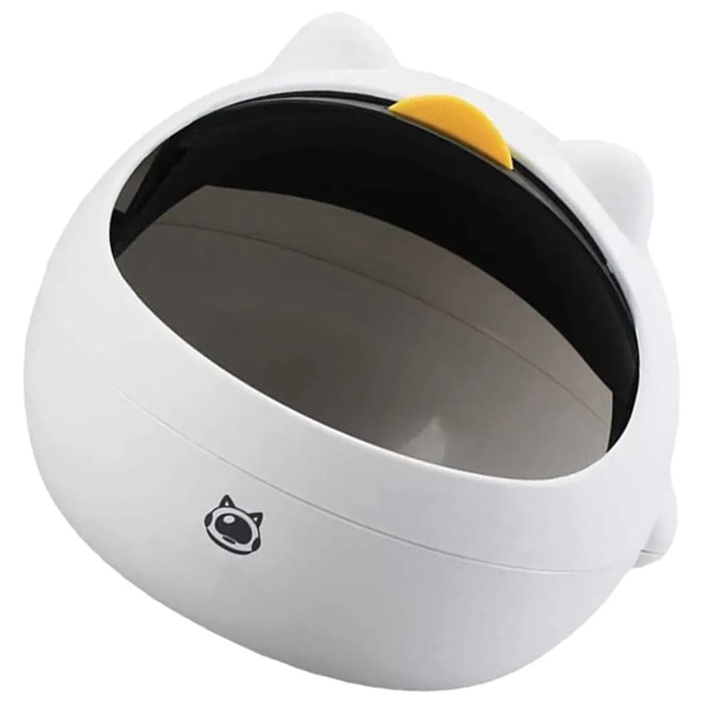 Cestino Decorativo Space Cat, Contenitore per Rifiuti da Scrivania, Bidone Compatto per Ufficio, Casa, Hotel, Cameretta Bambini, Lavanderia
