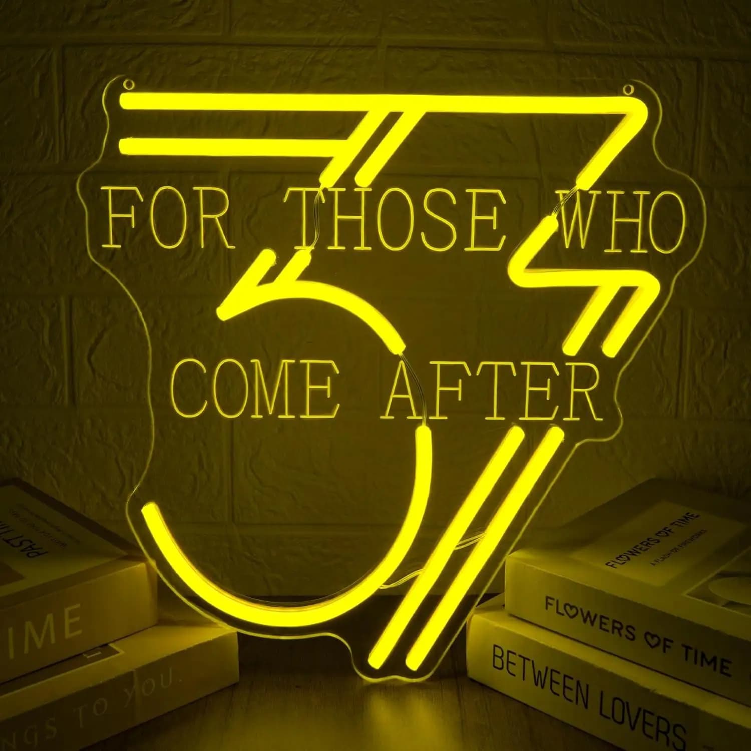 Insegna al Neon 'For Those Who Come After' - Luce al Neon a Tema Gioco RPG 33 per Sala Gamer, Decorazione Mondo Fantasy, Regalo per Appassionati di RPG