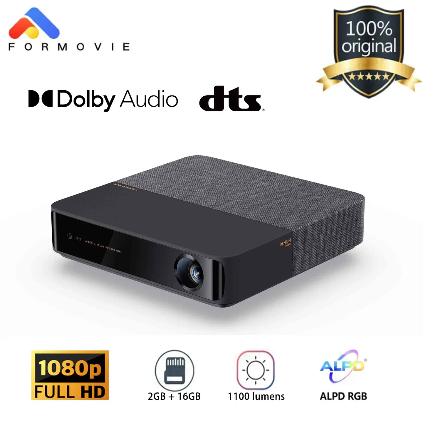 Fengmi Formovie S5 Proiettore laser Full HD 1080P Mini proiettore laser portatile DLP 1100 ANSI lumen Home Cinena Proyector 4K