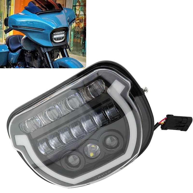 High/Low Beam DRL Headlamp Motorcycle LED Headlight For Harley Touring Street Glide FLHXSE 121 23-25 Street Glide FLHX 117 24-25