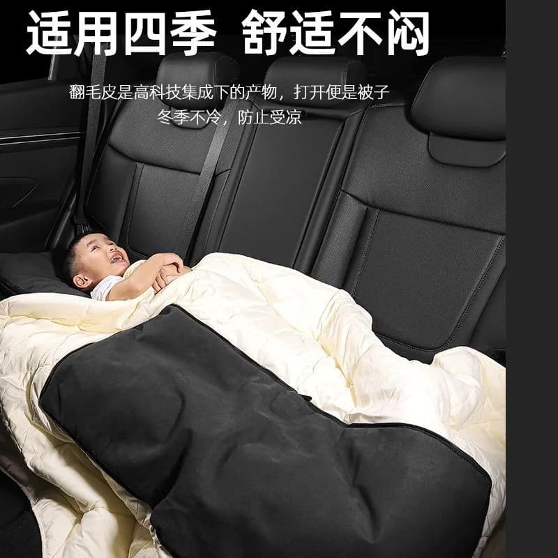 Trapunta per cuscino per auto in pelle scamosciata universale Four Seasons Cuscino per supporto per la vita per auto a doppio scopo Cuscino per supporto lombare per dormire