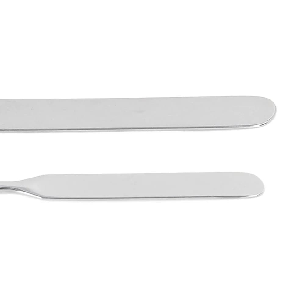 2pcs Set Double Ended Makeup Mixing Spatula Stainless Steel Spatula Shovel Shape Foundation Stirrer Stick Silver